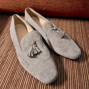 J. Crew taupe flats size 7 like new tassel  detail
